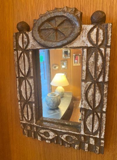  Les Argonautes Ceramic Mirror France 1960s
