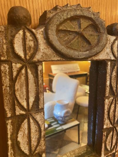  Les Argonautes Ceramic Mirror France 1960s