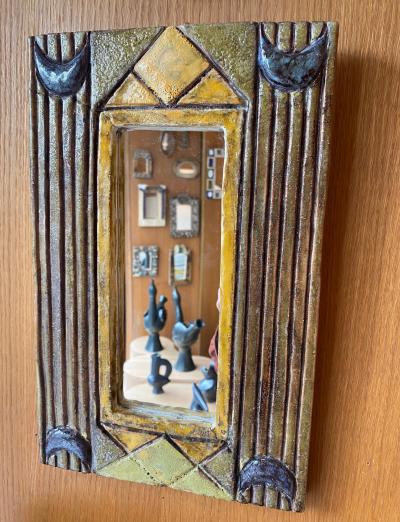 Les Argonautes Ceramic Mirror France 1960s