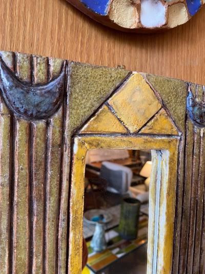  Les Argonautes Ceramic Mirror France 1960s