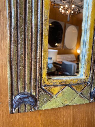  Les Argonautes Ceramic Mirror France 1960s