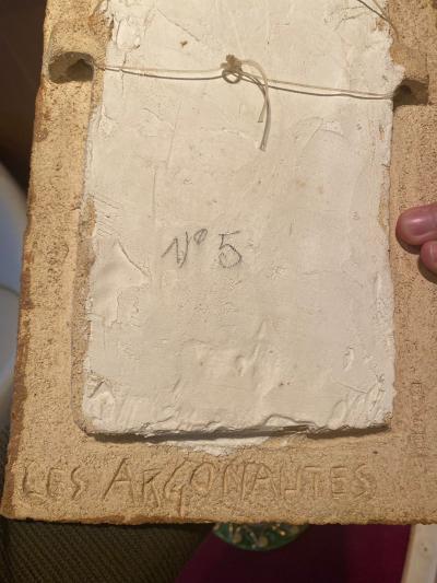  Les Argonautes Ceramic Mirror France Vallauris 1960s