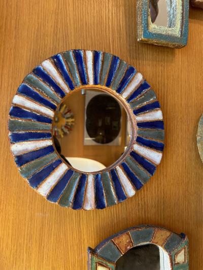 Les Argonautes Ceramic Mirror by les Argonautes France 1960s