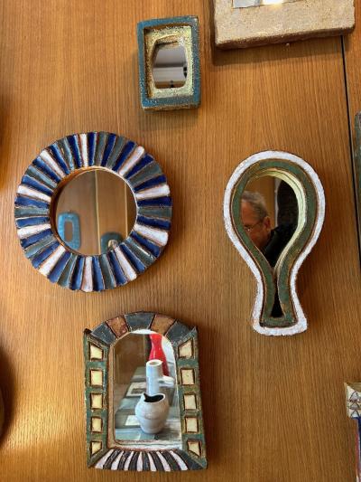  Les Argonautes Ceramic Mirror by les Argonautes France 1960s