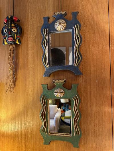  Les Argonautes Ceramic Mirror by les Argonautes France 1960s