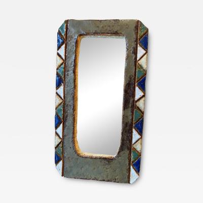  Les Argonautes Ceramic Mirror by les Argonautes France 1960s