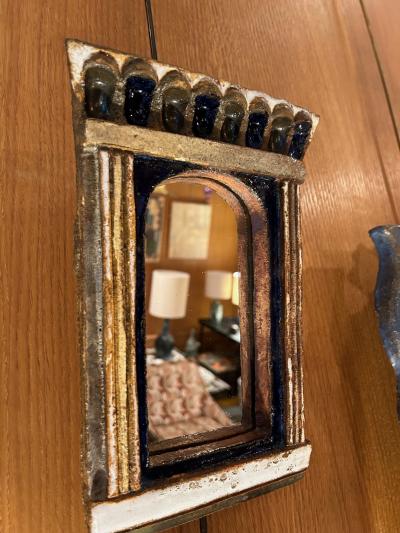  Les Argonautes Ceramic Mirror by les Argonautes France 1960s