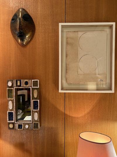  Les Argonautes Ceramic Mirror by les Argonautes France 1960s