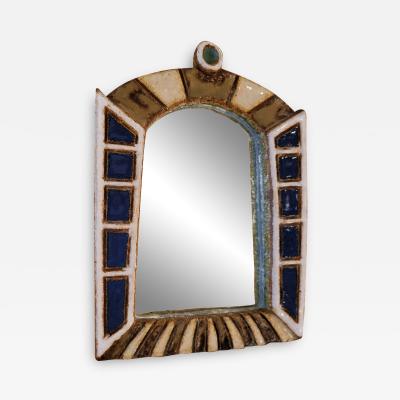  Les Argonautes Ceramic Mirror by les Argonautes France 1960s