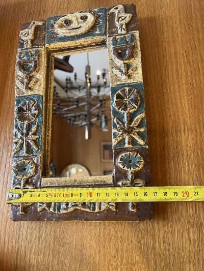  Les Argonautes Ceramic Mirror by les Argonautes France 1960s