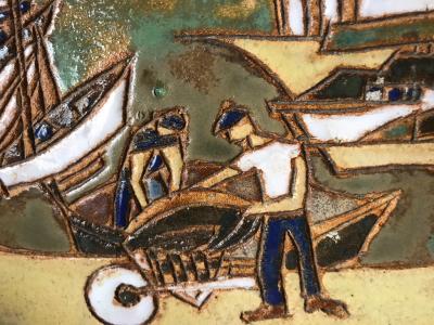  Les Argonautes Ceramic Panel France Vallauris 1960s