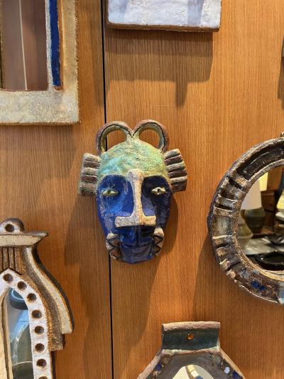 Les Argonautes Ceramic mask by les Argonautes France Circa 1960s