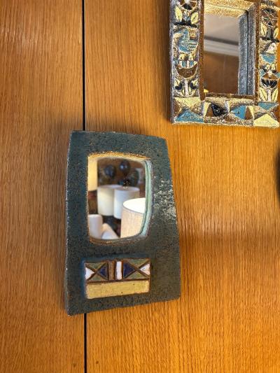  Les Argonautes Ceramic mirror by les Argonautes France 1960s