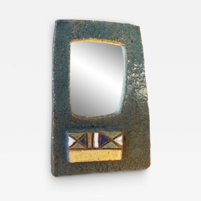  Les Argonautes Ceramic mirror by les Argonautes France 1960s