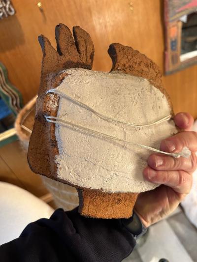  Les Argonautes Ceramic mirror by les Argonautes France 1960s