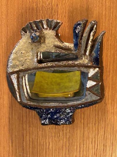  Les Argonautes Ceramic mirror by les Argonautes France 1960s