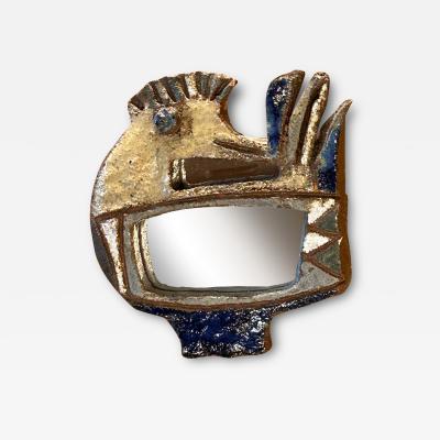  Les Argonautes Ceramic mirror by les Argonautes France 1960s