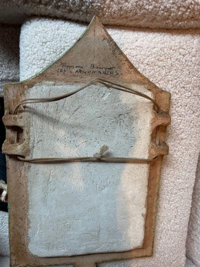 Les Argonautes Ceramic mirror by les Argonautes France 1960s