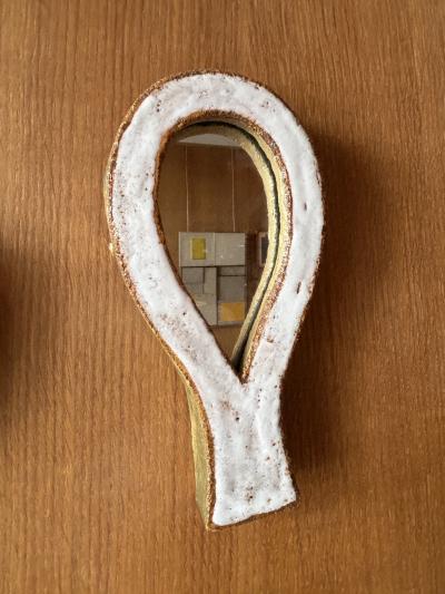  Les Argonautes Ceramic mirror by les Argonautes France 1960s