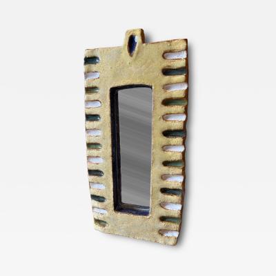 Les Argonautes Ceramic mirror by les Argonautes France 1960s