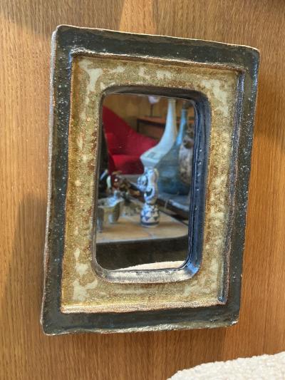  Les Argonautes Ceramic mirror by les Argonautes France 1960s