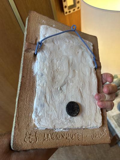  Les Argonautes Ceramic mirror by les Argonautes France 1960s