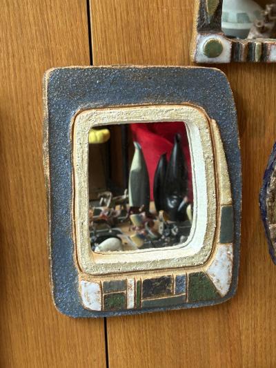  Les Argonautes Ceramic mirror by les Argonautes France 1960s