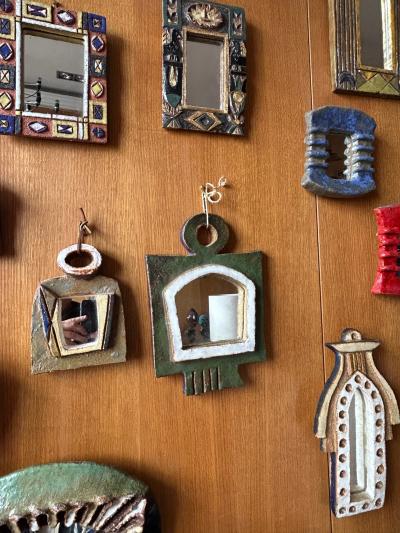  Les Argonautes Les Argonautes Ceramic Mirror France 1960s
