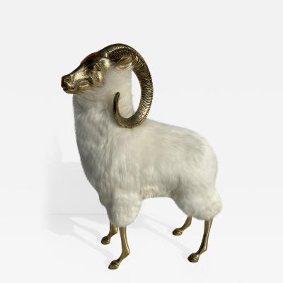  Les Lalanne Brass Mountain Sheep or Ram Sculpture