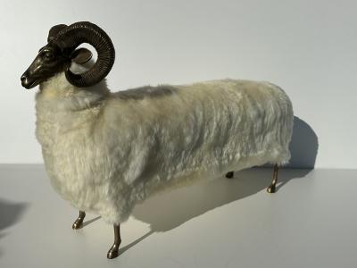  Les Lalanne Brass Ram Sculpture Bench