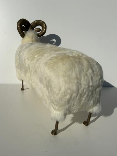 Les Lalanne Brass Ram Sculpture Bench