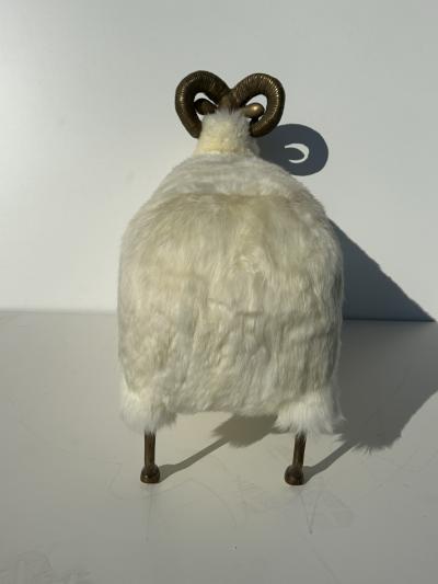  Les Lalanne Brass Ram Sculpture Bench