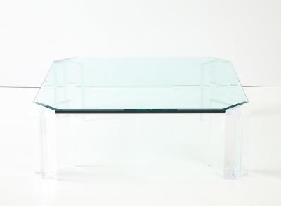  Les Prismatiques Les Prismatique Lucite Glass Coffee Table