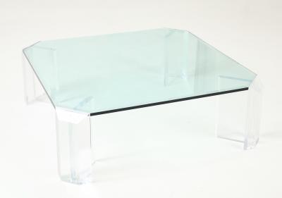  Les Prismatiques Les Prismatique Lucite Glass Coffee Table