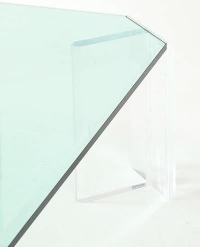  Les Prismatiques Les Prismatique Lucite Glass Coffee Table