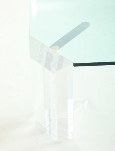  Les Prismatiques Les Prismatique Lucite Glass Coffee Table