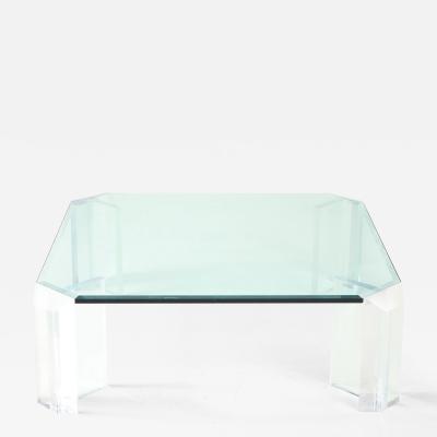  Les Prismatiques Les Prismatique Lucite Glass Coffee Table