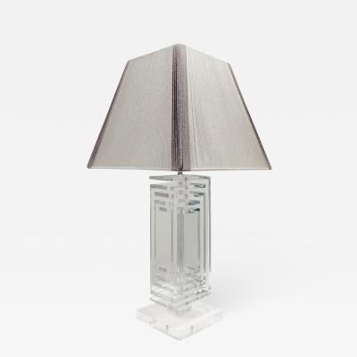  Les Prismatiques Les Prismatiques Exceptional Lucite Table Lamp 1970s