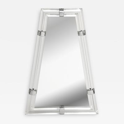  Les Prismatiques Les Prismatiques Stunning Trapezoidal Wall Hanging Buckle Mirror 1970s