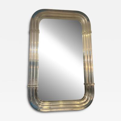  Les Prismatiques MAGNIFICIENT MONUMENTAL MODERNIST TUBULAR LUCITE MIRROR