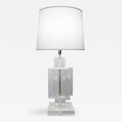  Les Prismatiques Sculputural Table Lamp with Block Design 1970s