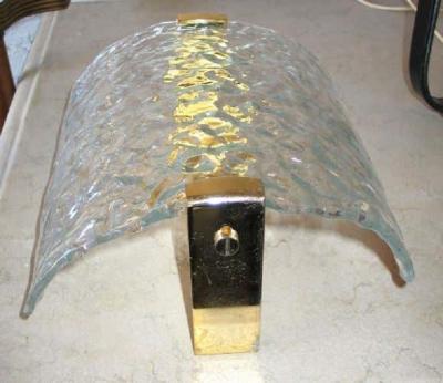  Leucos 4 Italian Mid Century Modern Murano Venetian Glass Sconces by Leucos