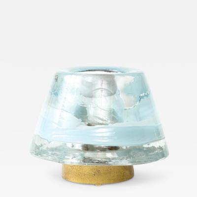  Leucos Glass and Brass Table Lamp by Renato Toso and Roberto Pamio Italy c 1960