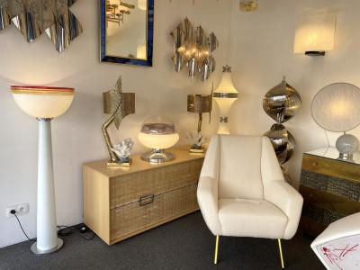  Leucos Murano Glass Floor Lamp by Roberto Pamio for Leucos Italy 1970s