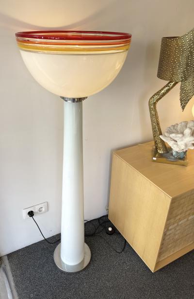  Leucos Murano Glass Floor Lamp by Roberto Pamio for Leucos Italy 1970s