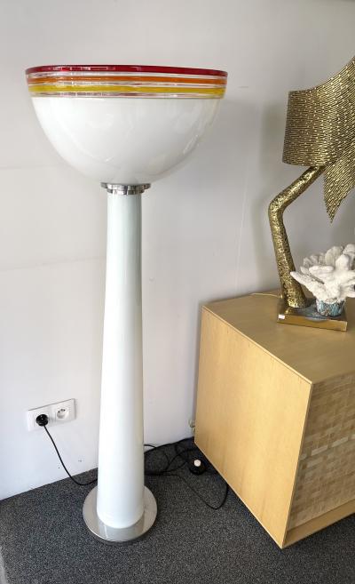  Leucos Murano Glass Floor Lamp by Roberto Pamio for Leucos Italy 1970s