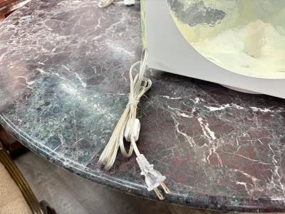  Leucos Pair Of Opalescent Murano Glass Lamps By Leucos