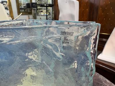  Leucos Pair Of Opalescent Murano Glass Lamps By Leucos