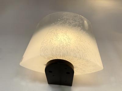  Leucos Pair of Bubble Murano Glass and Metal Sconces by Leucos Italy 1970s