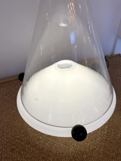  Leucos Pair of Lamps Murano Glass by Leucos Italy 1980s